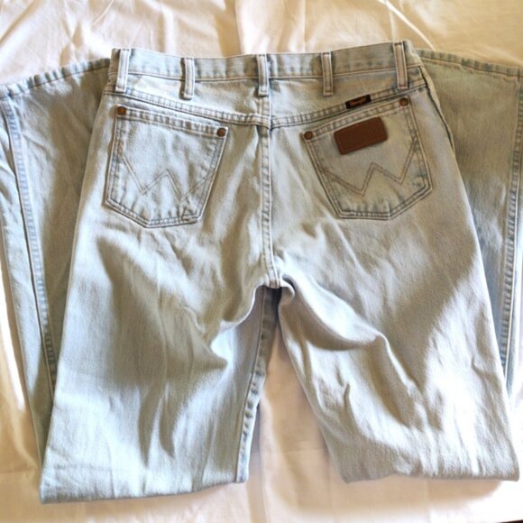 Wrangler Cowboy Cut Original Fit Men's 13MWZGH Jeans in Bleach, 32x34", GUC ++ - Picture 2 of 12